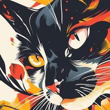 Схема вышивки «кот»