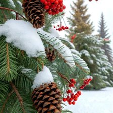 Схема вышивки «Зимний пейзаж»