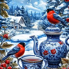 Схема вышивки «Зима»