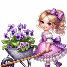 Схема вышивки «сиреневое настроение»