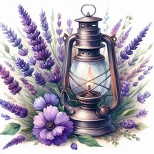 Схема вышивки «Сиренвый фонарь»