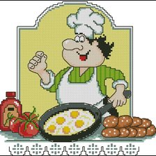 Схема вышивки «повар яичница»