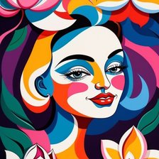 Схема вышивки «дама»