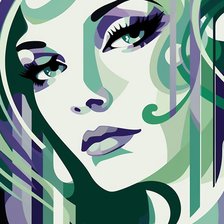 Схема вышивки «дама»