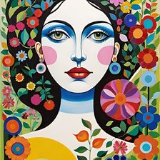 Схема вышивки «дама»