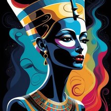 Схема вышивки «Неффертити»