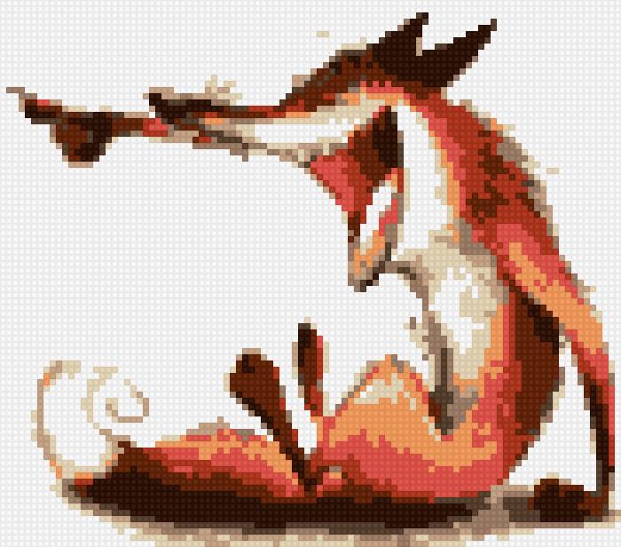 Лис - мультяшные, смеющийся лис, детские, лис - предпросмотр