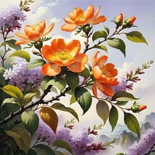 Схема вышивки «Цветы»