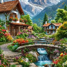 Оригинал схемы вышивки «Тихий уголок» (№2849050)