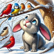 Схема вышивки «зайка»