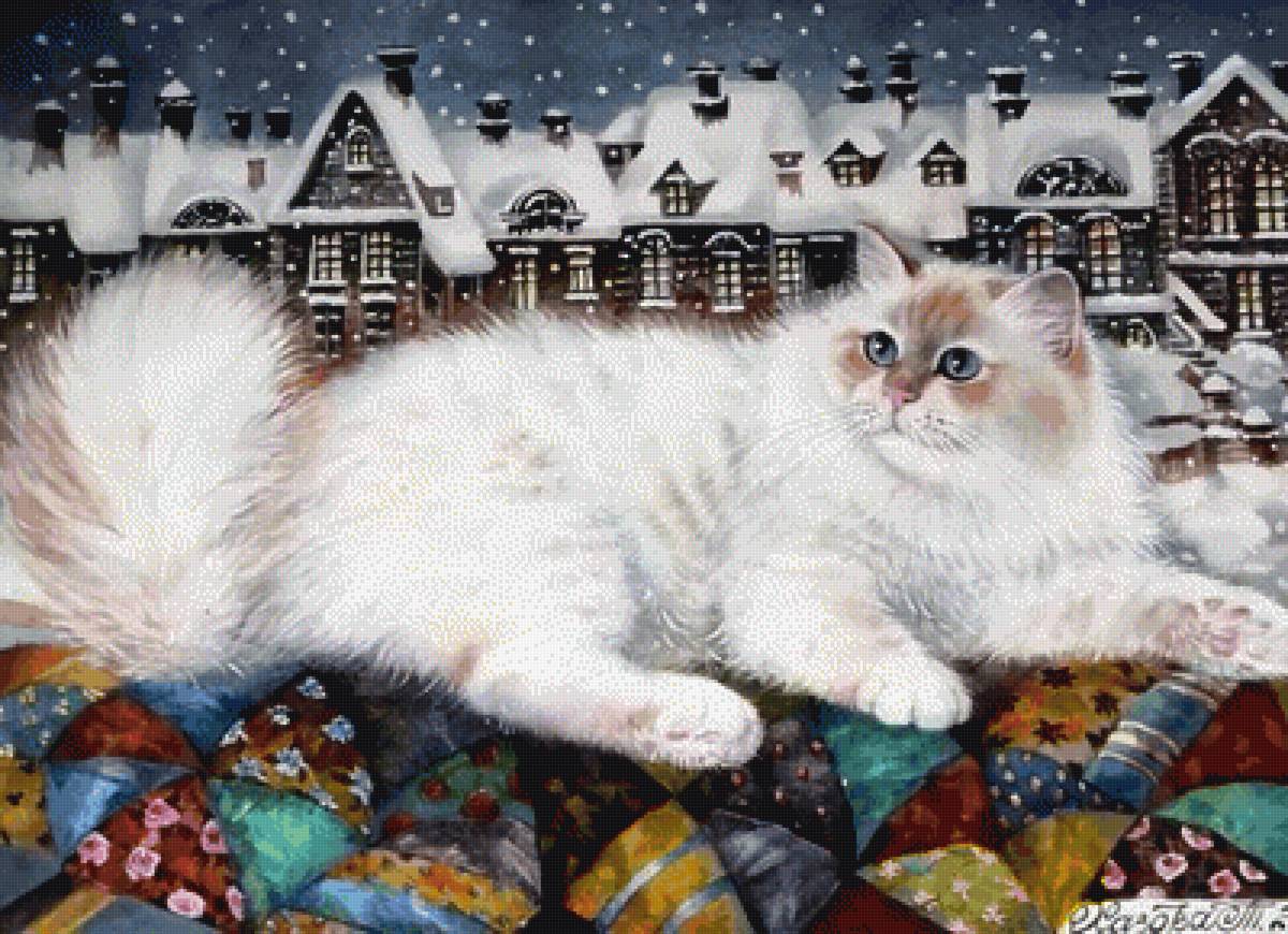 Лоскутный кот - кот - предпросмотр