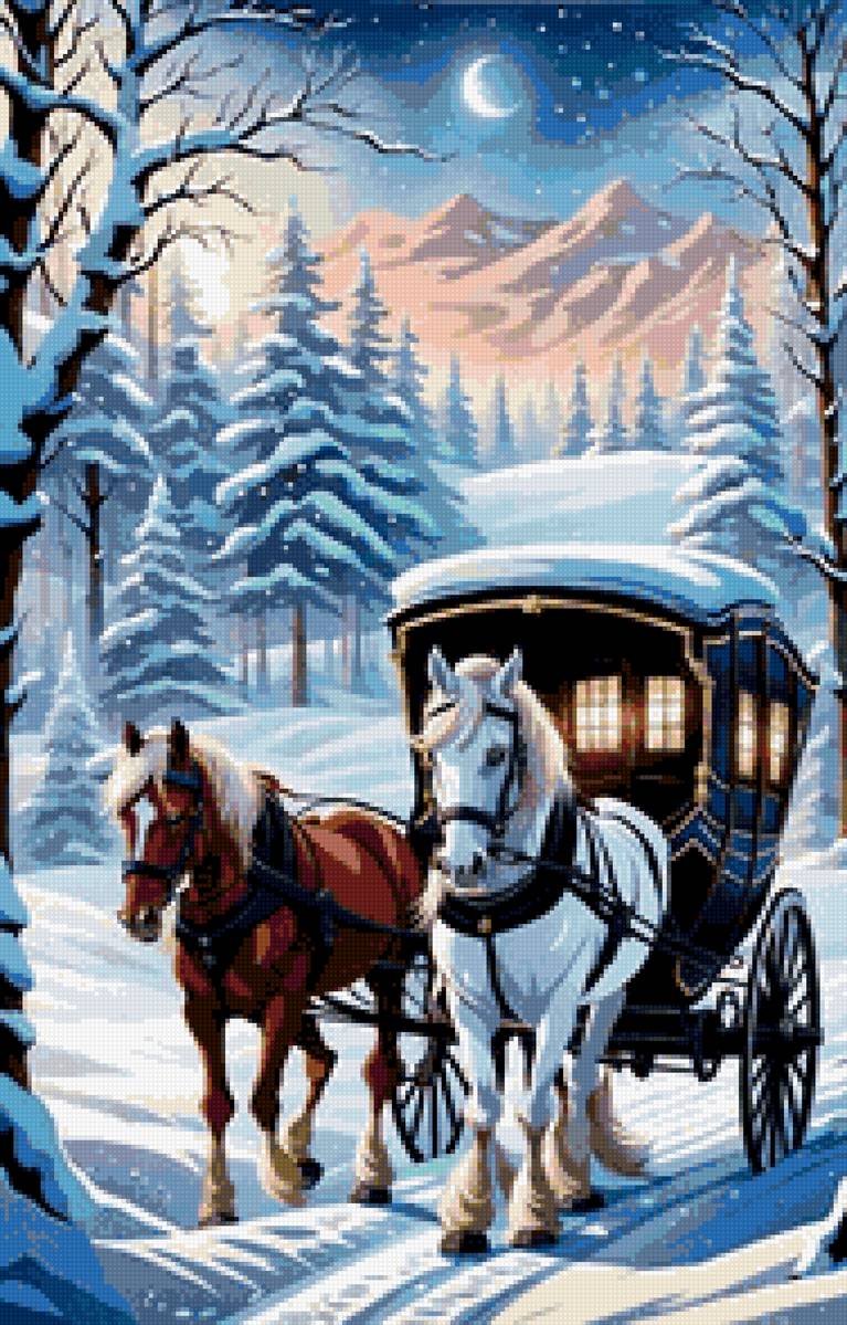 зима - рисунок - предпросмотр