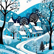 Схема вышивки «зима»