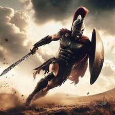 Схема вышивки «Воин, Спартак»