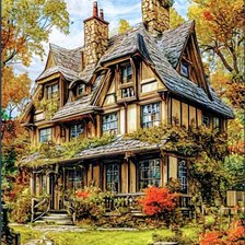 Схема вышивки «Дом»