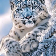 Схема вышивки «снежный тигр»