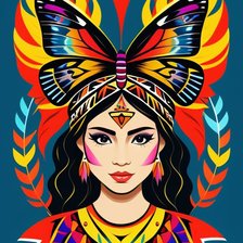 Схема вышивки «дама»