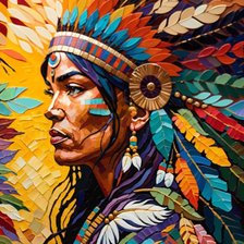 Схема вышивки «индианка»