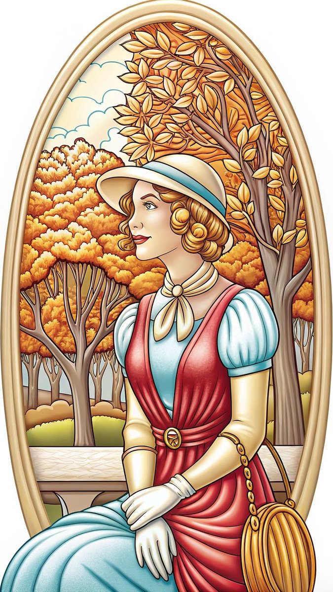 дама - рисунок - оригинал