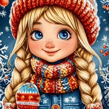 Схема вышивки «девочка»