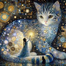 Схема вышивки «Кошачья сказка»