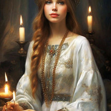 Схема вышивки «барышня»