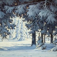 Зимняя опушка. Карл Гауптман