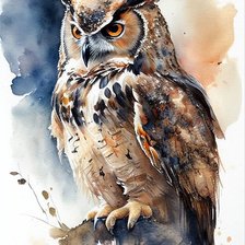 Схема вышивки «Филин»