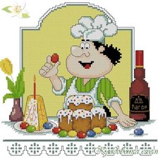 Схема вышивки «повар пасха»