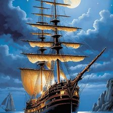 Схема вышивки «galeon»