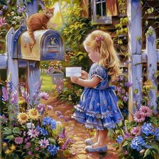 Схема вышивки «девочка»