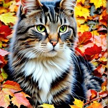 Схема вышивки «кот»