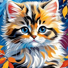 Схема вышивки «котенок»