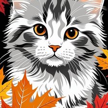 Схема вышивки «котенок»