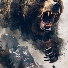 Схема вышивки «Медведь»