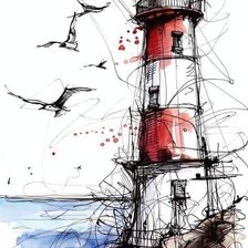 Схема вышивки «Маяк»