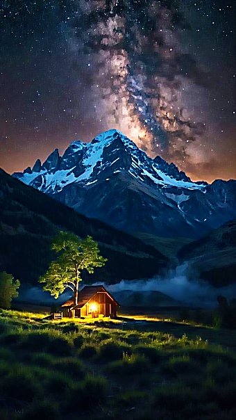 №2851849 - север, горы, ночь - оригинал