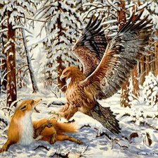 Схема вышивки «Старый охотник. Вадим Горбатов»