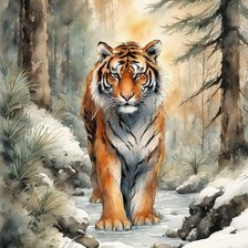 Схема вышивки «Тигр. Лил Гротеско»