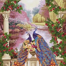 Схема вышивки «Павлины 2»