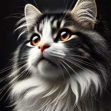 Схема вышивки «кот»