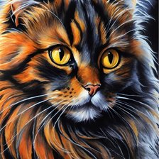 Схема вышивки «кот»