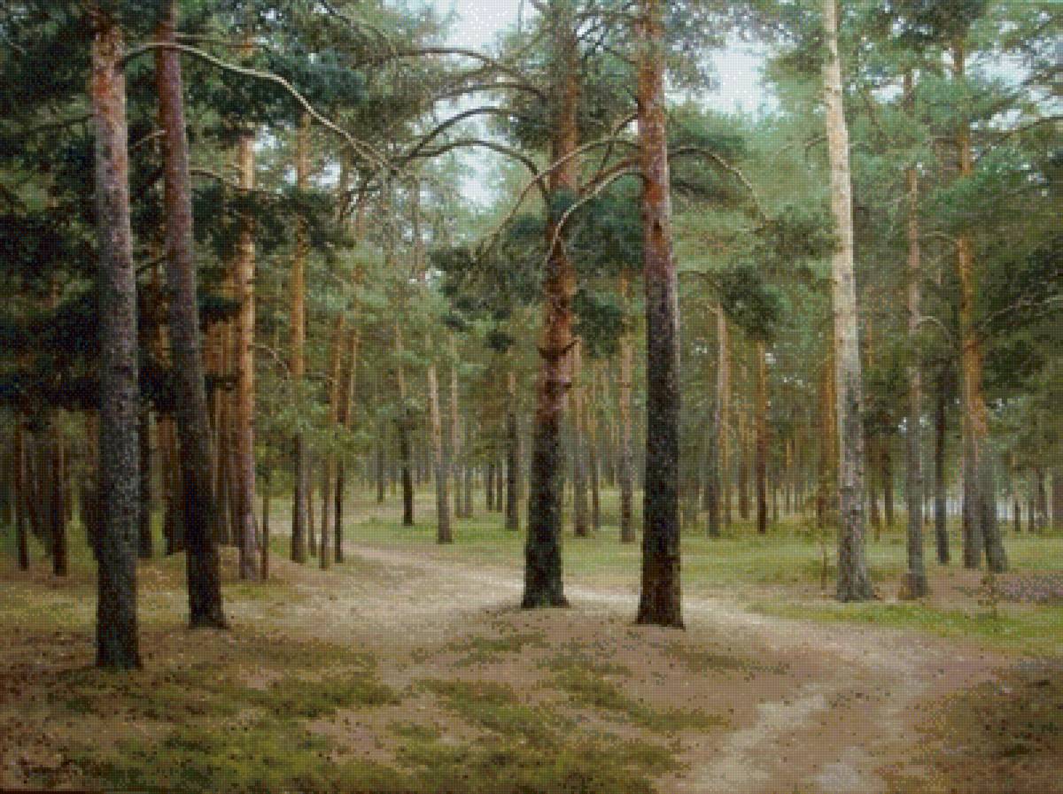 Сосновый бор. Вячеслав Плотников - русские художники - предпросмотр