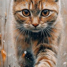 Схема вышивки «Котик»