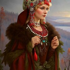 Схема вышивки «Русская красота»