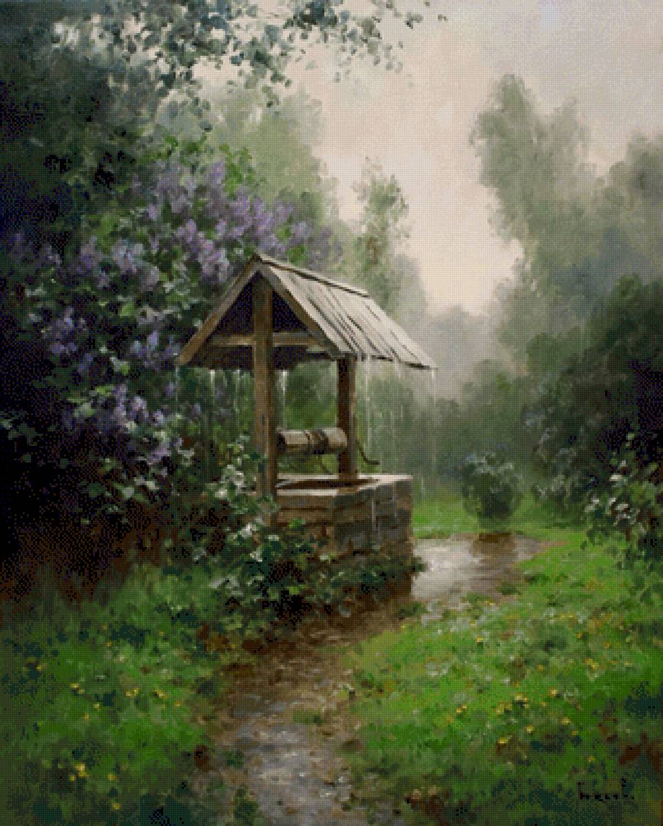 Тёплый дождь. Роман Божков - русские художники - предпросмотр