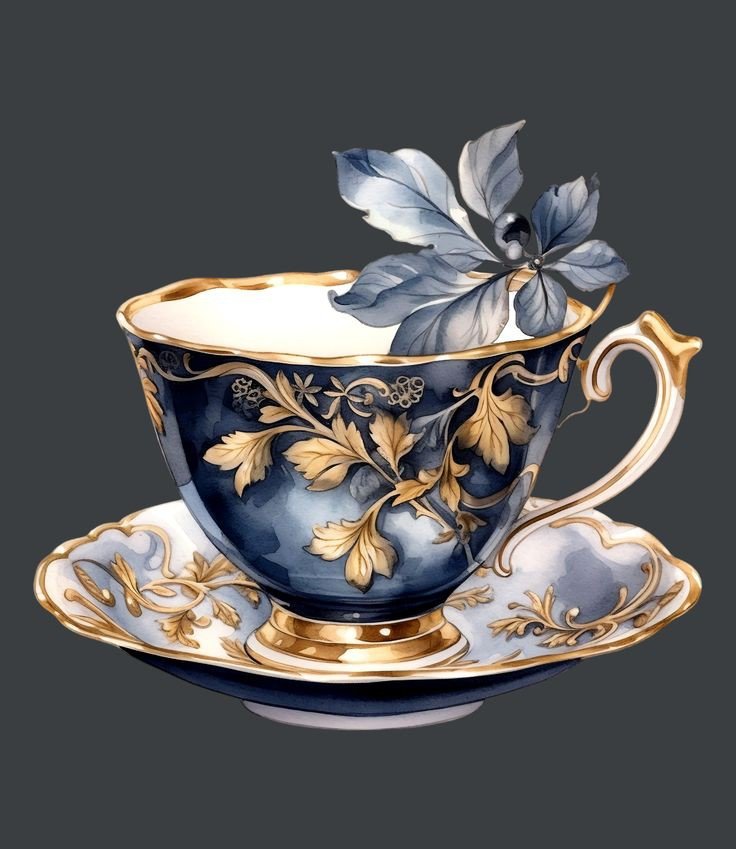 Чашка с блюдцем - чашка с блюдцем - оригинал