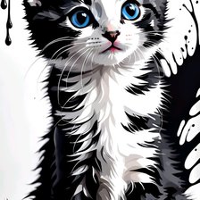 Схема вышивки «кот»