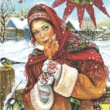 Схема вышивки «Русская красота»