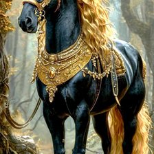 Схема вышивки «золотогривый»